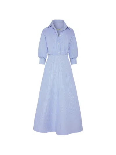 Altuzarra Eleanor Striped Shirt Dress In Blue