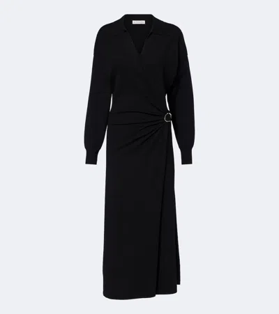 Altuzarra Ellington Gathered Midi Dress In Black