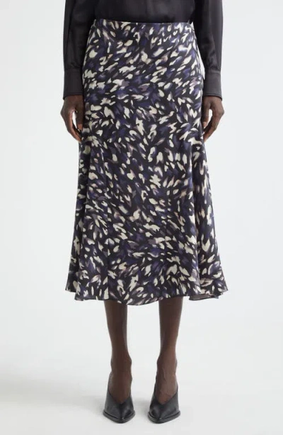 Altuzarra Elton Abstract Animal Print A-line Midi Skirt