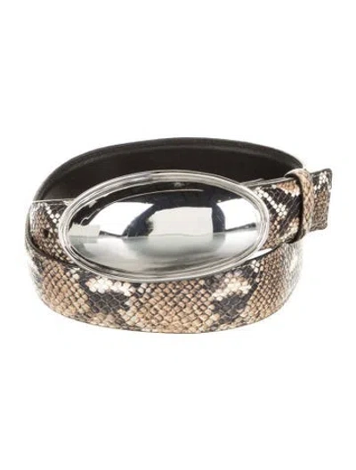 Pre-owned Altuzarra Embossed Leather Belt In Neutrals