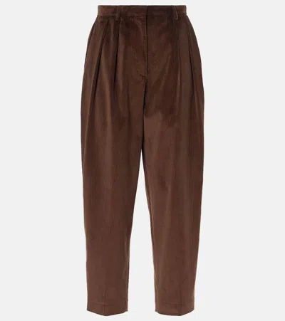 Altuzarra Emmett Cotton Corduroy Tapered Pants In Brown