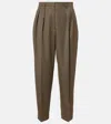 Altuzarra Emmett Virgin Wool Straight Pants In Dry Age Mel.
