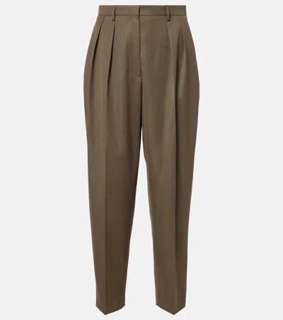 Altuzarra Emmett Virgin Wool Straight Pants In Dry Age Mel.