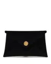 Altuzarra Medallion Velveteen Envelope Clutch In Black