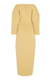 Altuzarra Etta Off-the-shoulder Knit Maxi Dress In Yellow