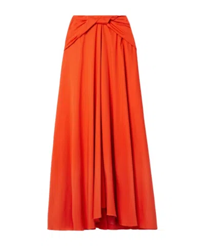 Altuzarra Extra-long Midi Skirt In Orange