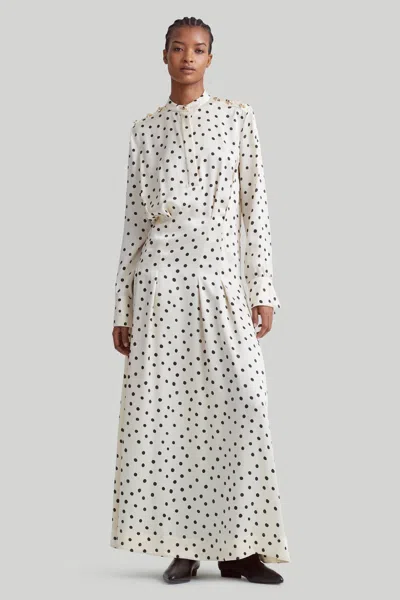 Altuzarra Women's Felicia Polka-dot Silk Maxi Dress In Ivory
