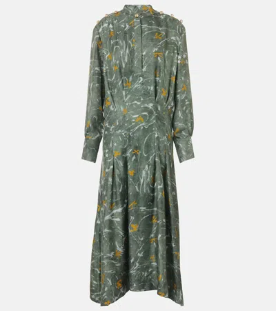 Altuzarra Maxikleid Felicia Aus Seide In Grün