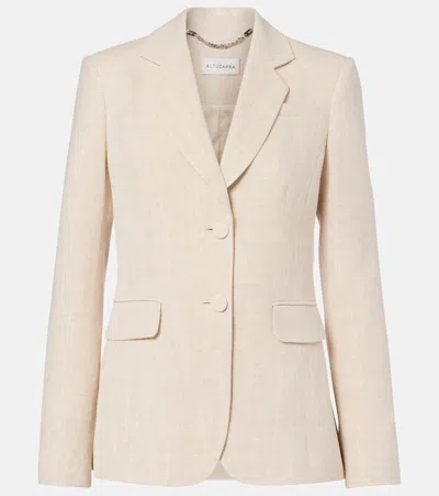 Altuzarra Fenice Linen-blend Blazer In White