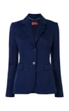 Altuzarra Fenice Single-breasted Wool Blazer In Blue