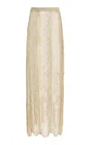 Altuzarra Flick Fringed Maxi Skirt In Off-white