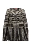 Altuzarra Flick Intarsia-knit Flax Sweater In Black,white