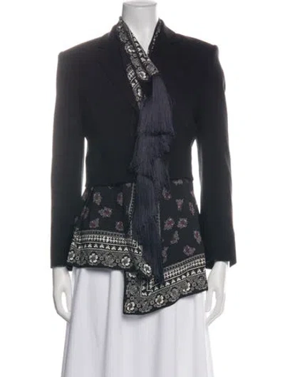 Pre-owned Altuzarra Floral Print Blazer In Black