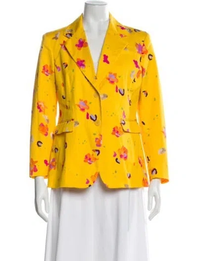 Pre-owned Altuzarra Floral Print Blazer In Yellow