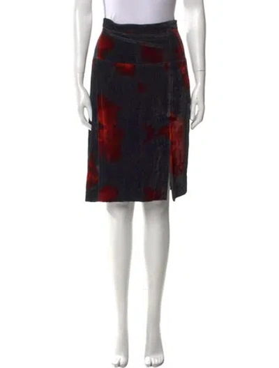 Pre-owned Altuzarra Floral Print Knee-length Skirt In Black