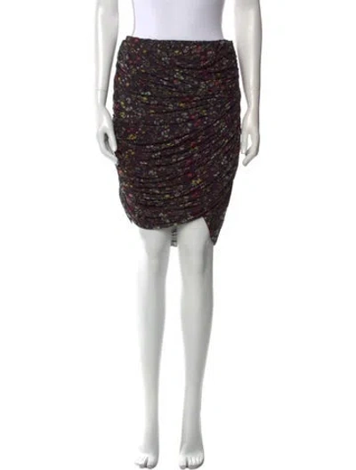 Pre-owned Altuzarra Floral Print Knee-length Skirt In Black