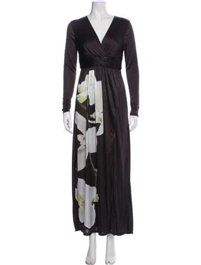 Pre-owned Altuzarra Floral Print Long Dress In Blue