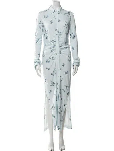 Pre-owned Altuzarra Floral Print Long Dress In Blue