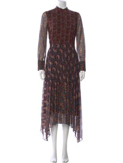 Pre-owned Altuzarra Floral Print Long Dress In Orange