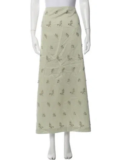 Pre-owned Altuzarra Floral Print Long Skirt W/ Tags In Green