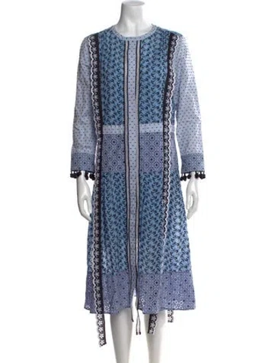Pre-owned Altuzarra Floral Print Midi Length Dress In Blue