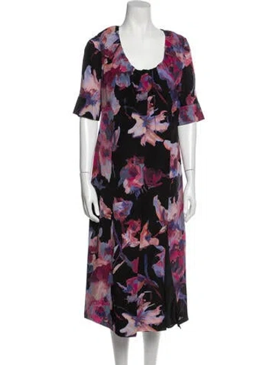 Pre-owned Altuzarra Floral Print Midi Length Dress In Pink