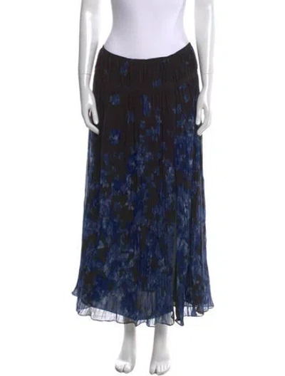 Pre-owned Altuzarra Floral Print Midi Length Skirt In Black