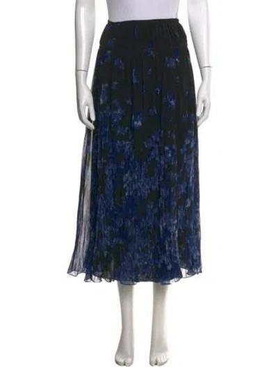 Pre-owned Altuzarra Floral Print Midi Length Skirt In Black