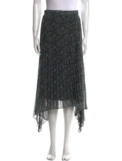Pre-owned Altuzarra Floral Print Midi Length Skirt In Green