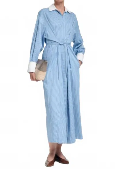 Altuzarra Floyd Dress In Azure Stripe In Blue