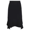 Altuzarra Flutter Hem Midi Skirt In Black Triacetate In White