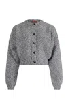 Altuzarra Fonzi Cropped Merino Wool Cardigan In Grey