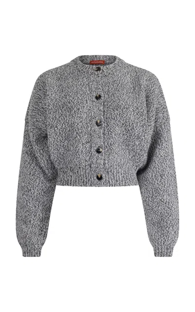 Altuzarra Fonzi Cropped Merino Wool Cardigan In Grey