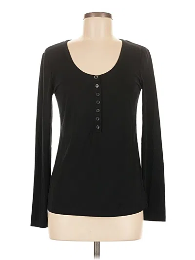 Pre-owned Altuzarra For Target Long Sleeve Henley Shirt In Black