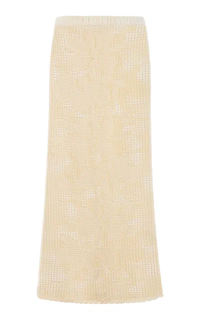 Altuzarra Frank Cotton Midi Skirt In Nude