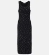 Altuzarra Geordie Embellished Jersey Midi Dress In Black