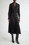 Altuzarra Geraldine Long Sleeve Midi Shirtdress In 000001 Black