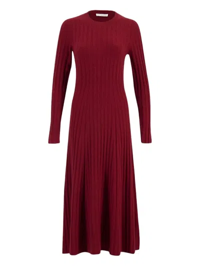 Altuzarra Gia Ribbed Maxi Dress In Red