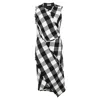 Altuzarra Gina Gingham Midi Dress In Black Wool
