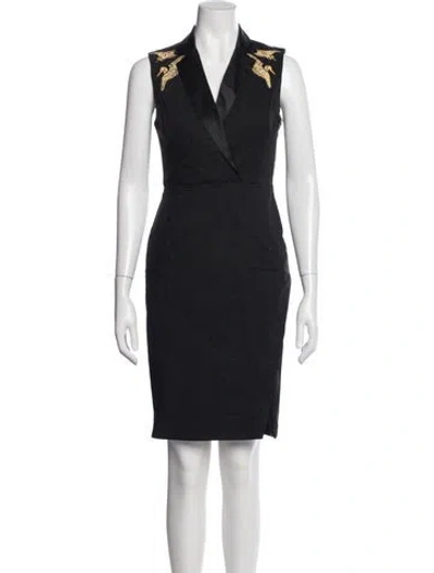 Pre-owned Altuzarra Graphic Print Knee-length Dress In Black