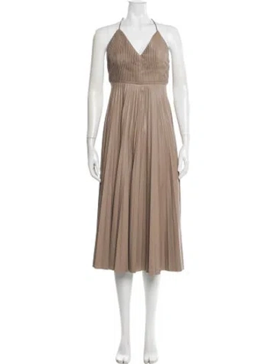 Pre-owned Altuzarra Halterneck Long Dress In Neutral