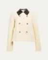 Altuzarra Harburg Cropped Double-breasted Jacket In Brown