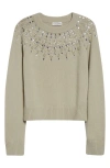 Altuzarra Harold Embellished Virgin Wool Sweater In Green
