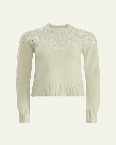 Altuzarra Harold Embellished Wool Sweater In Desert Sage