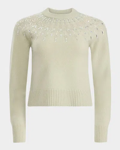 Altuzarra Harold Embellished Wool Sweater In Green
