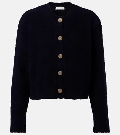 Altuzarra Harris Cropped Wool-blend Cardigan In Black