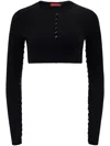 Altuzarra Haruni Scallop-edge Knitted Top In Black