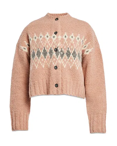Altuzarra Haven Wool Button Front Sweater In Pink