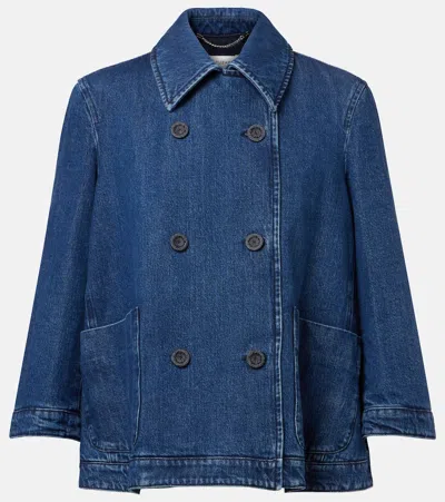 Altuzarra Hayden Double-breasted Denim Jacket In Blue