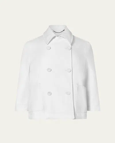 Altuzarra Hayden Double-breasted Denim Jacket In White